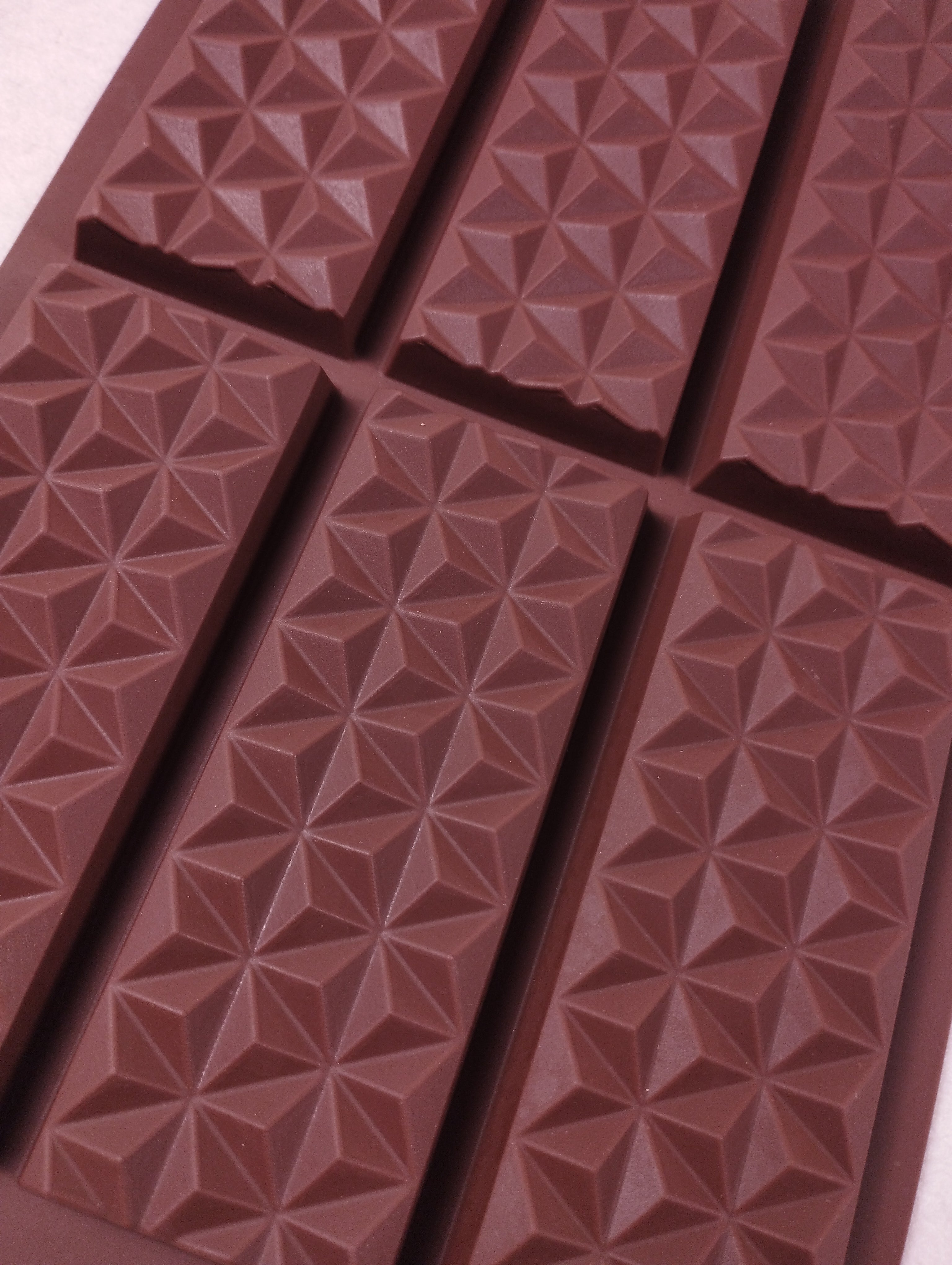 Lot de 2 moules en silicone Diamond marron 6 cavités 25,8 cm