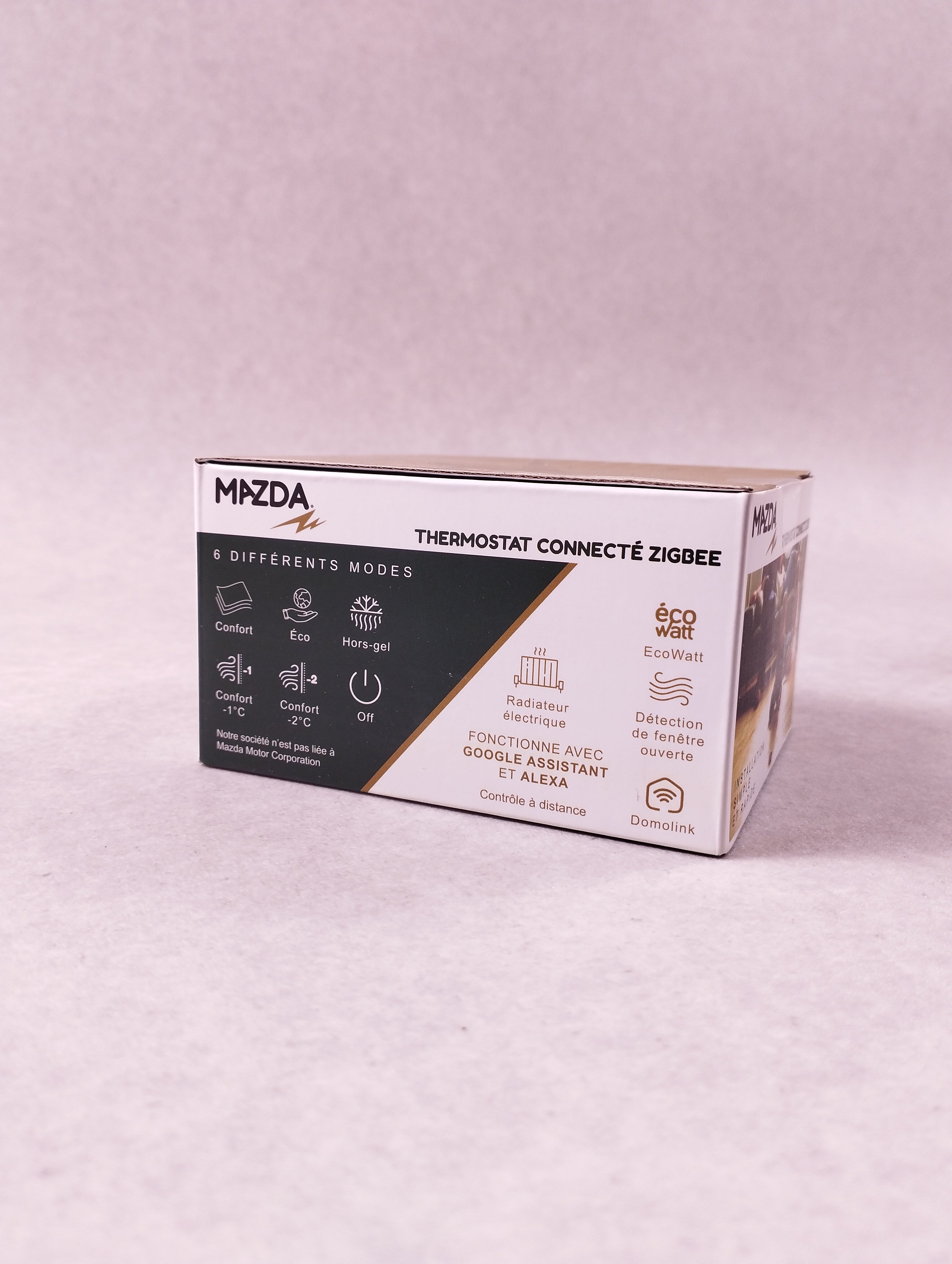 Thermostat connecté radiateur Mazda Zigbee blanc