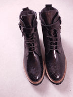 Boots femme Regard Roquano bronze vernis taupe Pointure 38