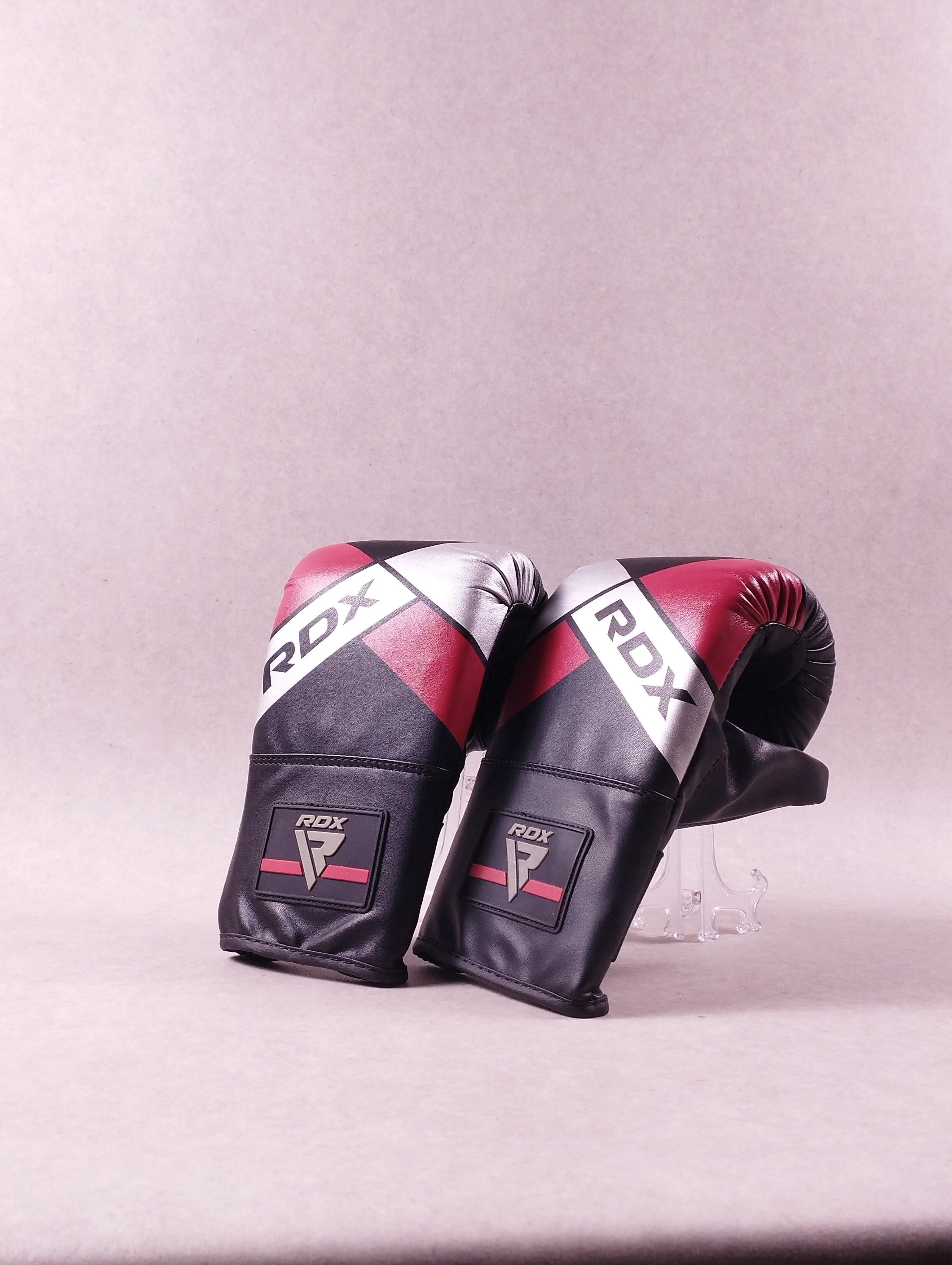 Gant de boxe RDX Inc noir rouge argent taille unique