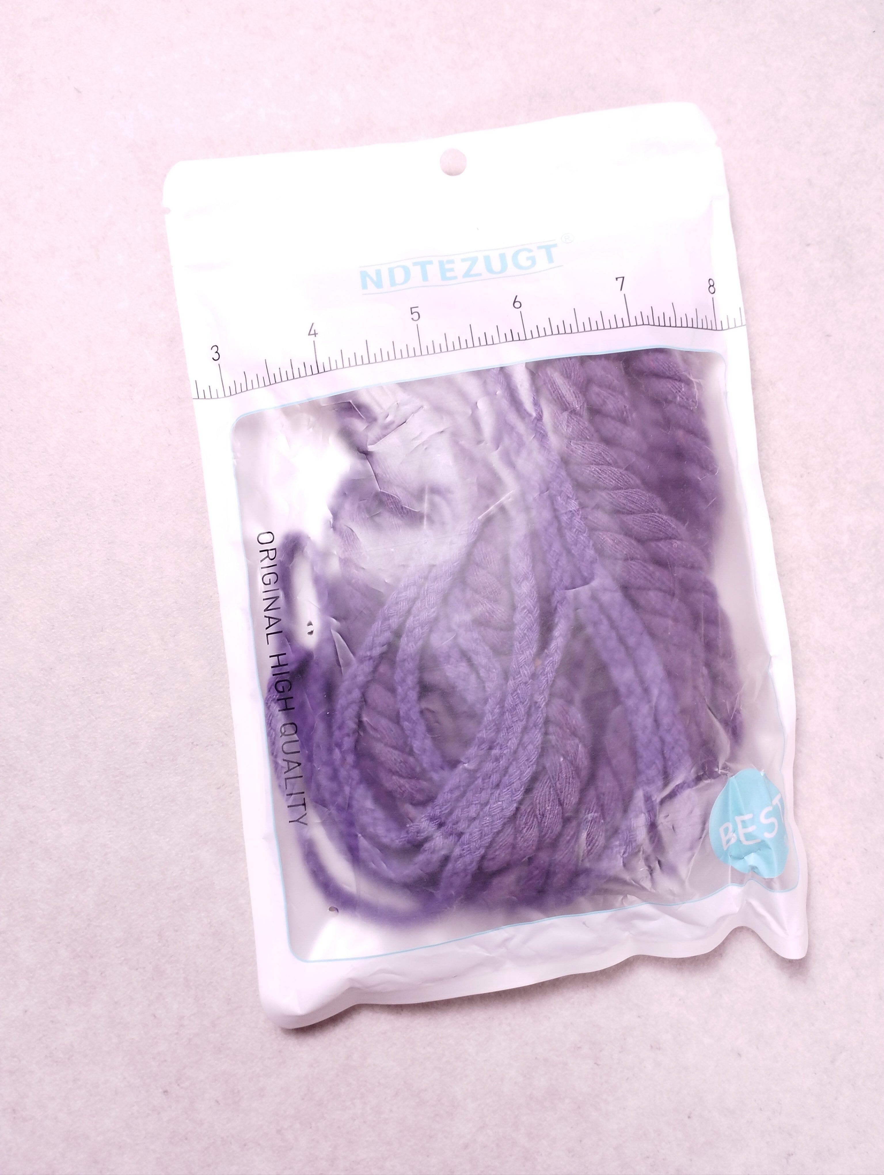 Lacets corde sneakers ronds chunky violet 10 mm 140 cm