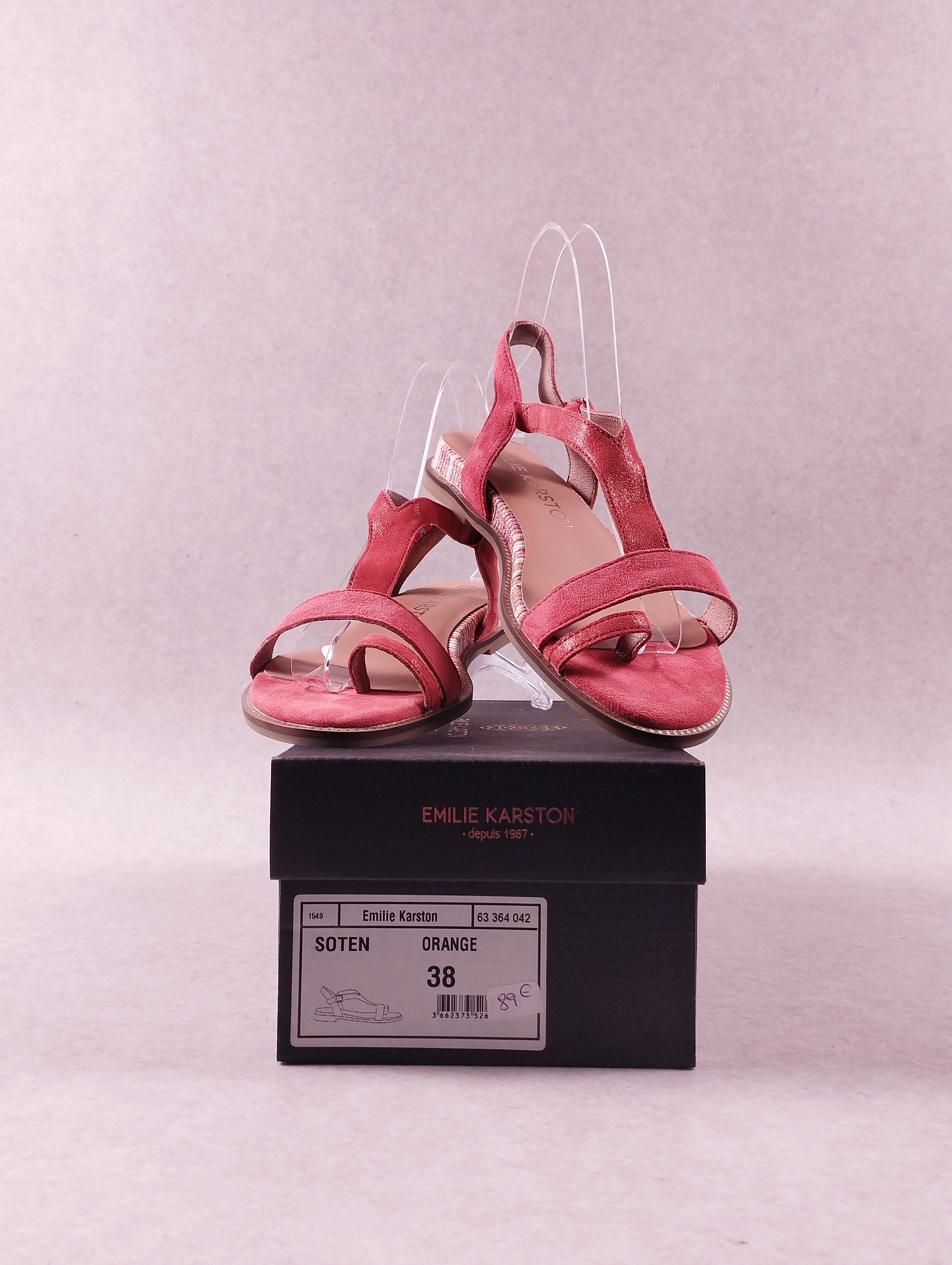 Sandales femme Emilie Karston Soten orange 38