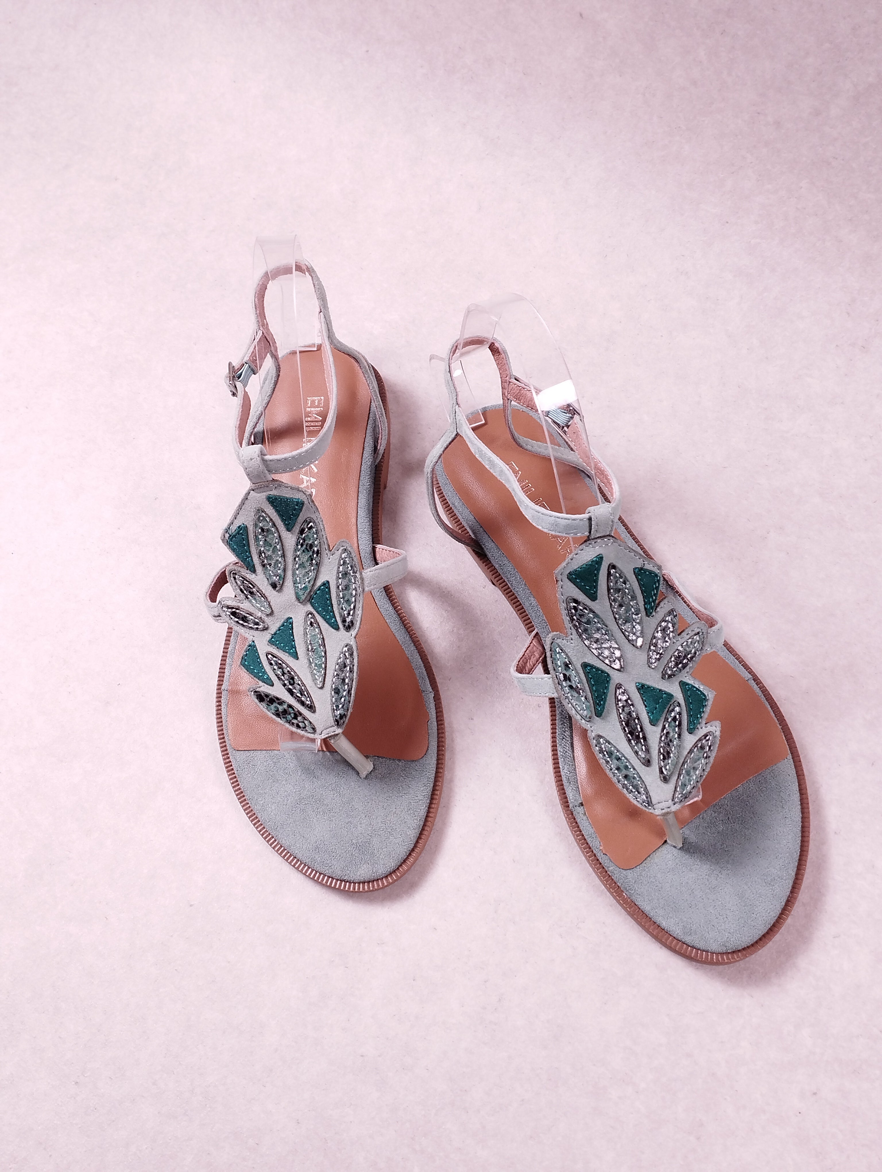 Sandales femme Emilie Karston SOHO aqua 40