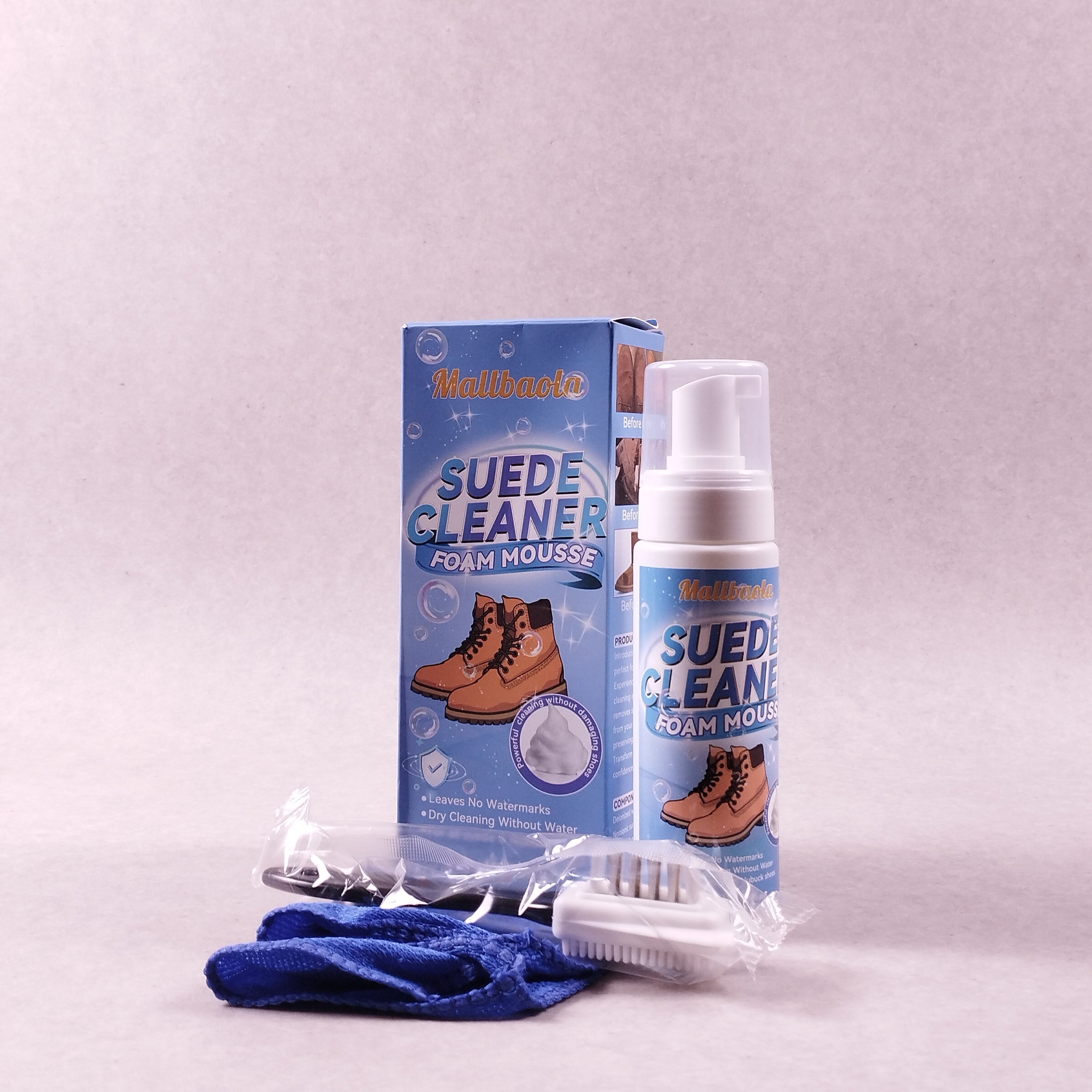 Nettoyant chaussures kit entretien avec brosse 200 ml