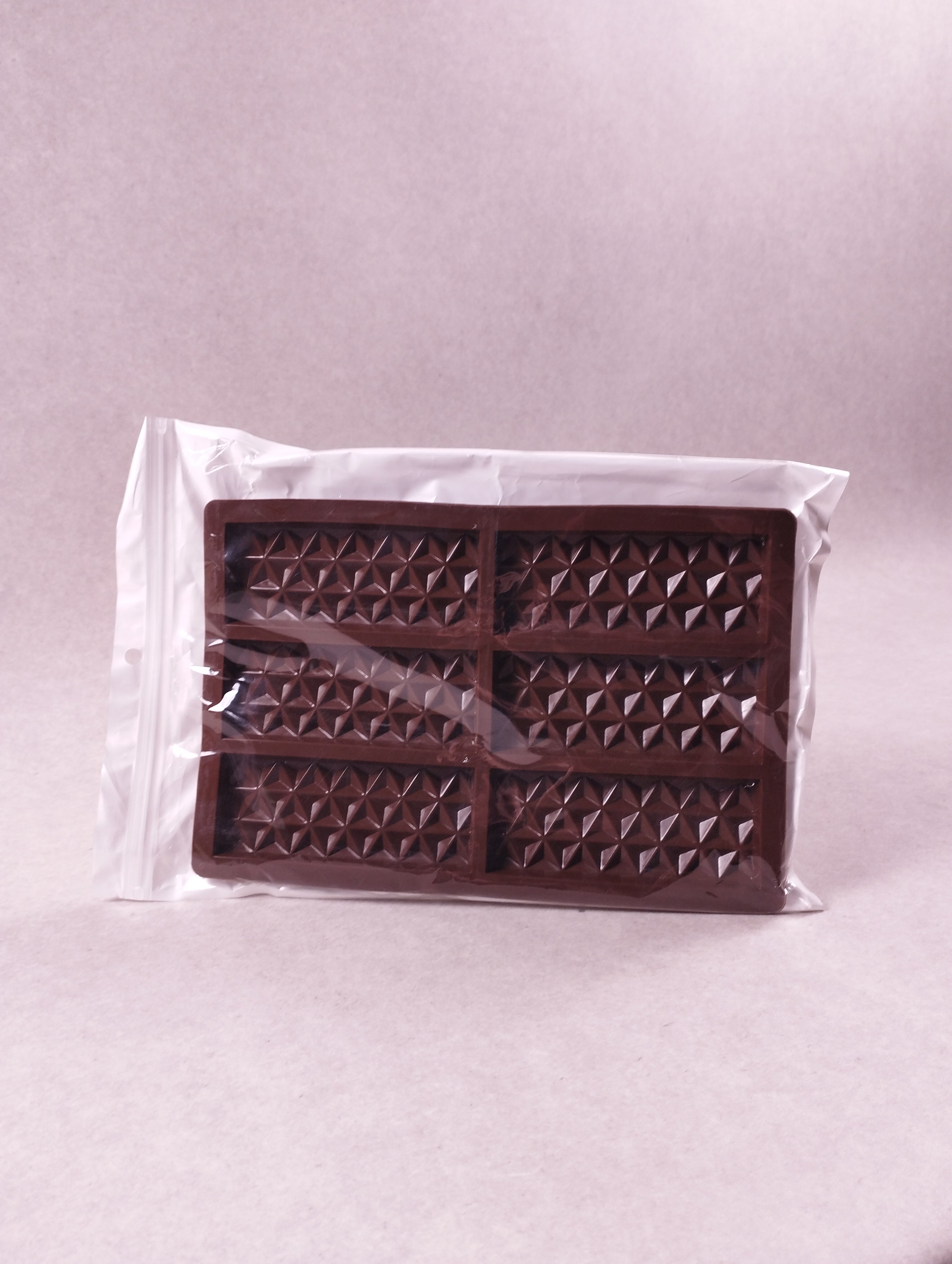 Lot de 2 moules en silicone Diamond marron 6 cavités 25,8 cm