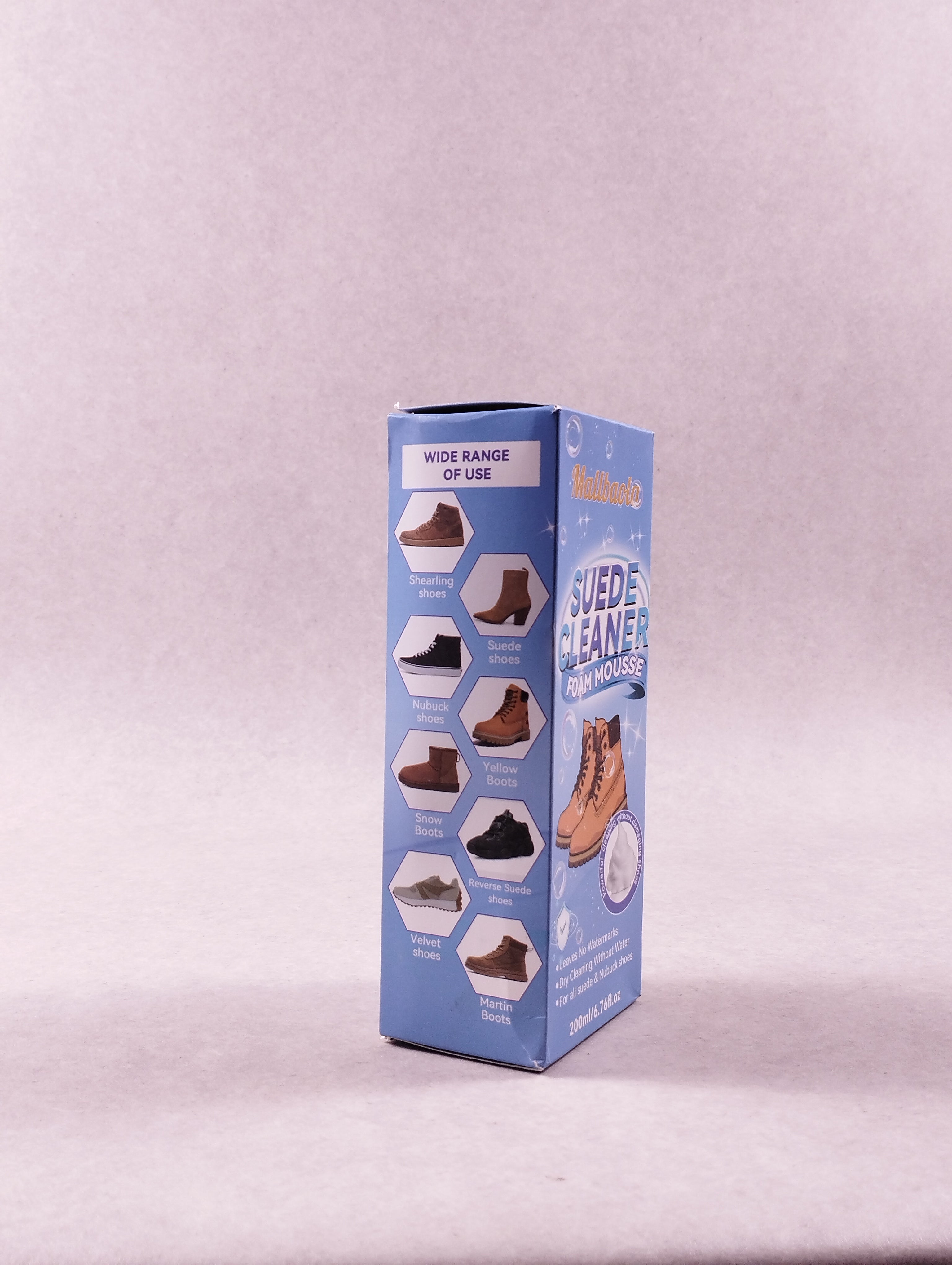 Nettoyant chaussures kit entretien avec brosse 200 ml