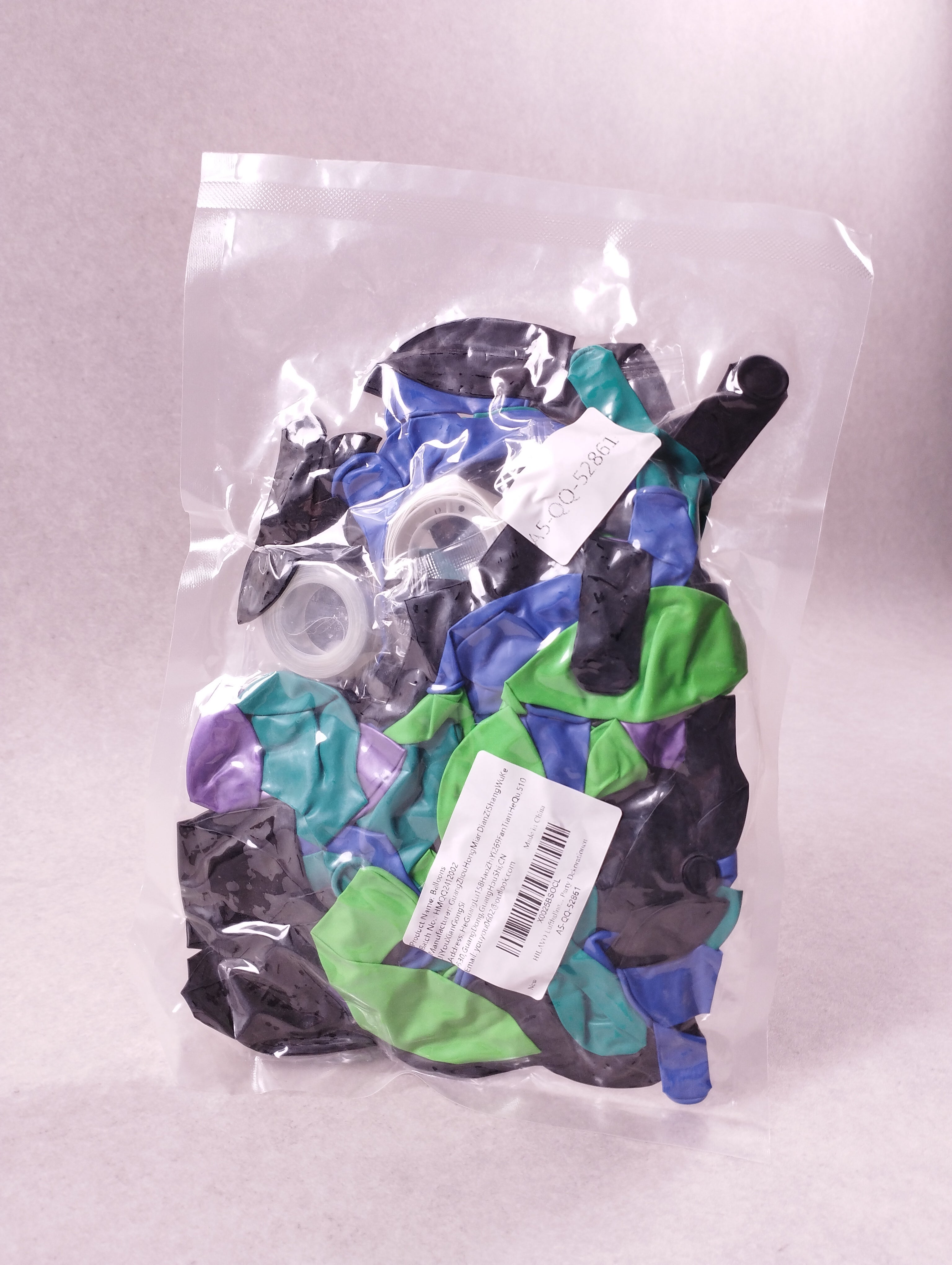 Kit guirlande de ballons Hilavo 100 pièces violet bleu noir vert