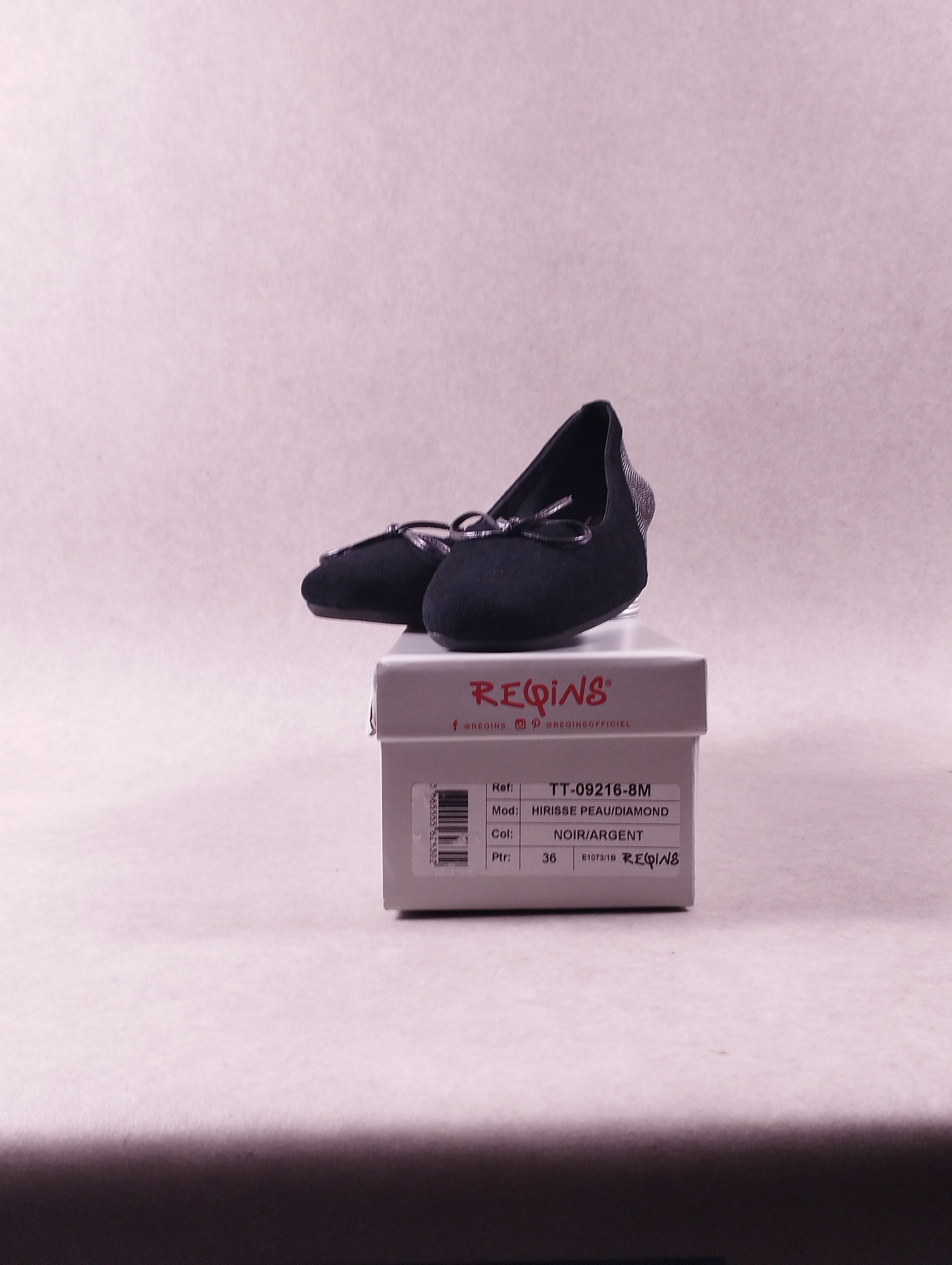 Ballerines femme Reqins Hirisse noir argent pointure 36