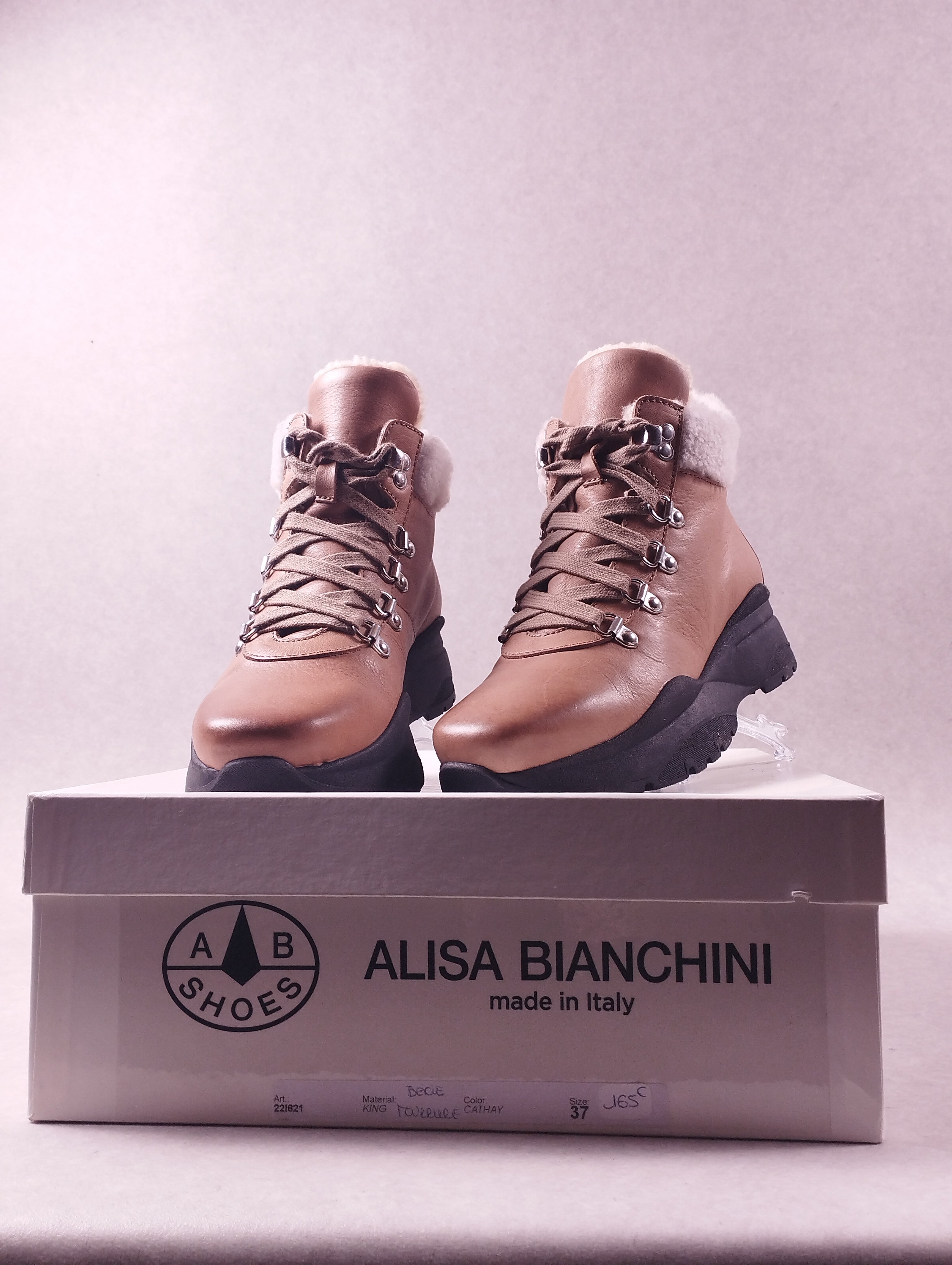 Boots femme Alisa Bianchini 22I621 Cathay beige Pointure 37