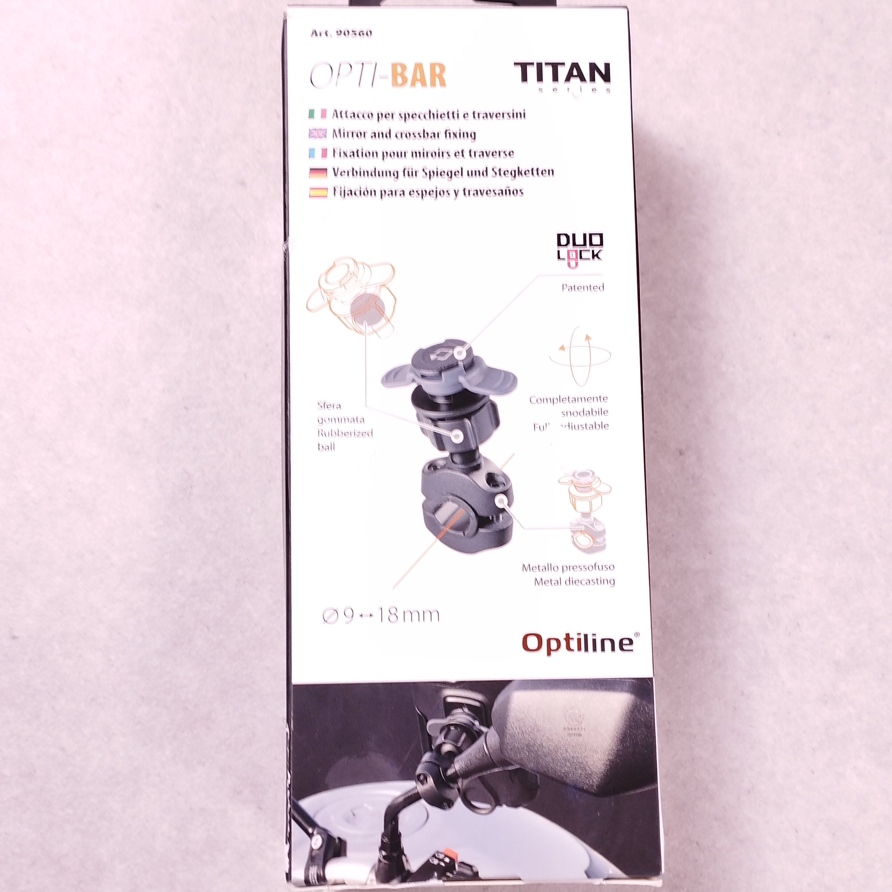 Kit support téléphone moto scooter vélo Optiline Opti-Case Air Flow + Opti-Bar 90453/90560