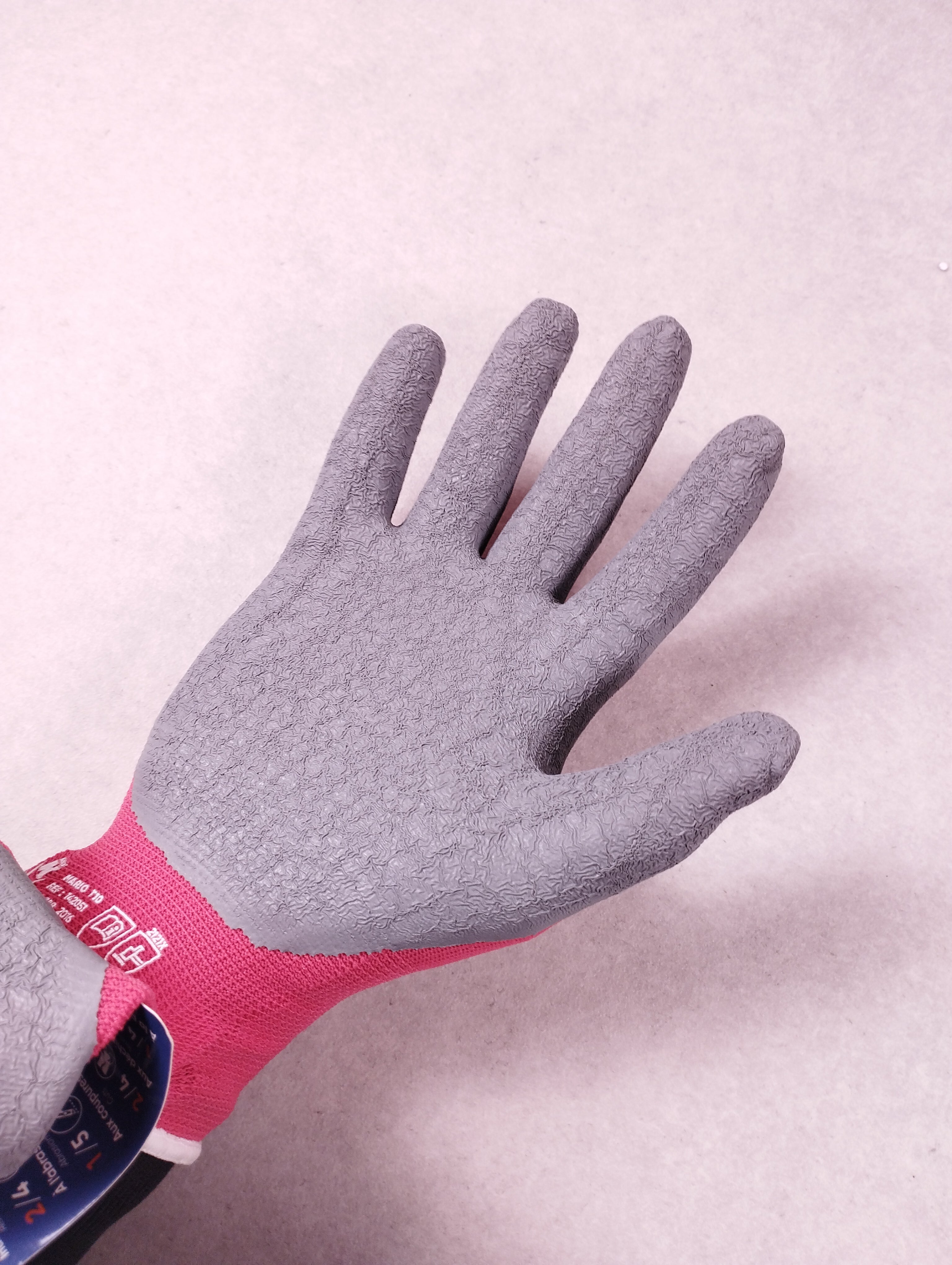 Lot de 10 paires de gants de protection K-Protect Mario rouge gris taille 10