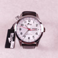 Montre homme Lotus 18671/1 cadran blanc bracelet cuir marron