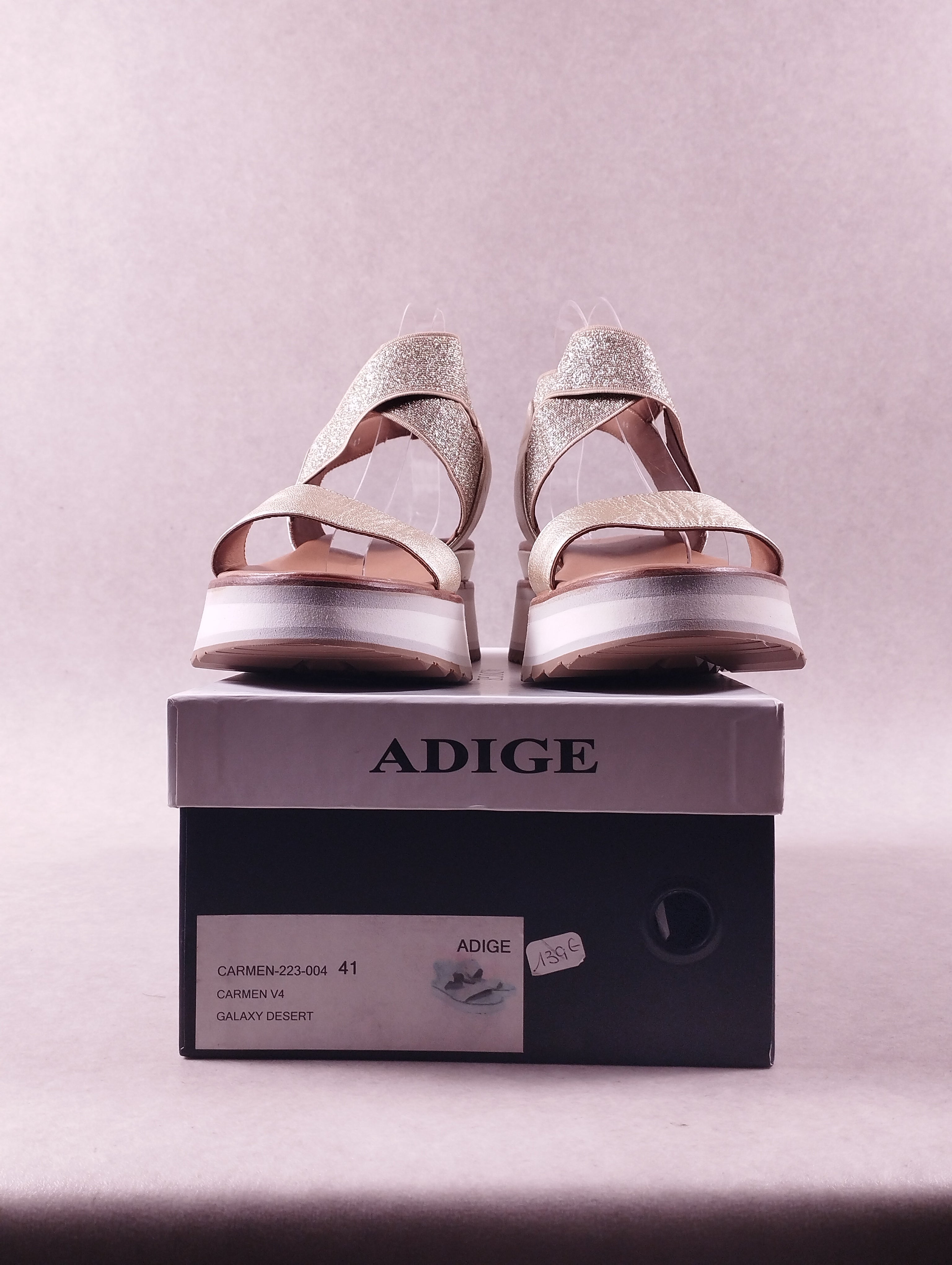 Sandales femme Adige Carmen V4 Galaxy Desert doré 41