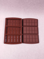 Lot de 2 moules en silicone pour 6 tablettes épaisses marron (V10)