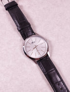 Montre homme Lotus 15961/1 cadran argenté bracelet cuir noir