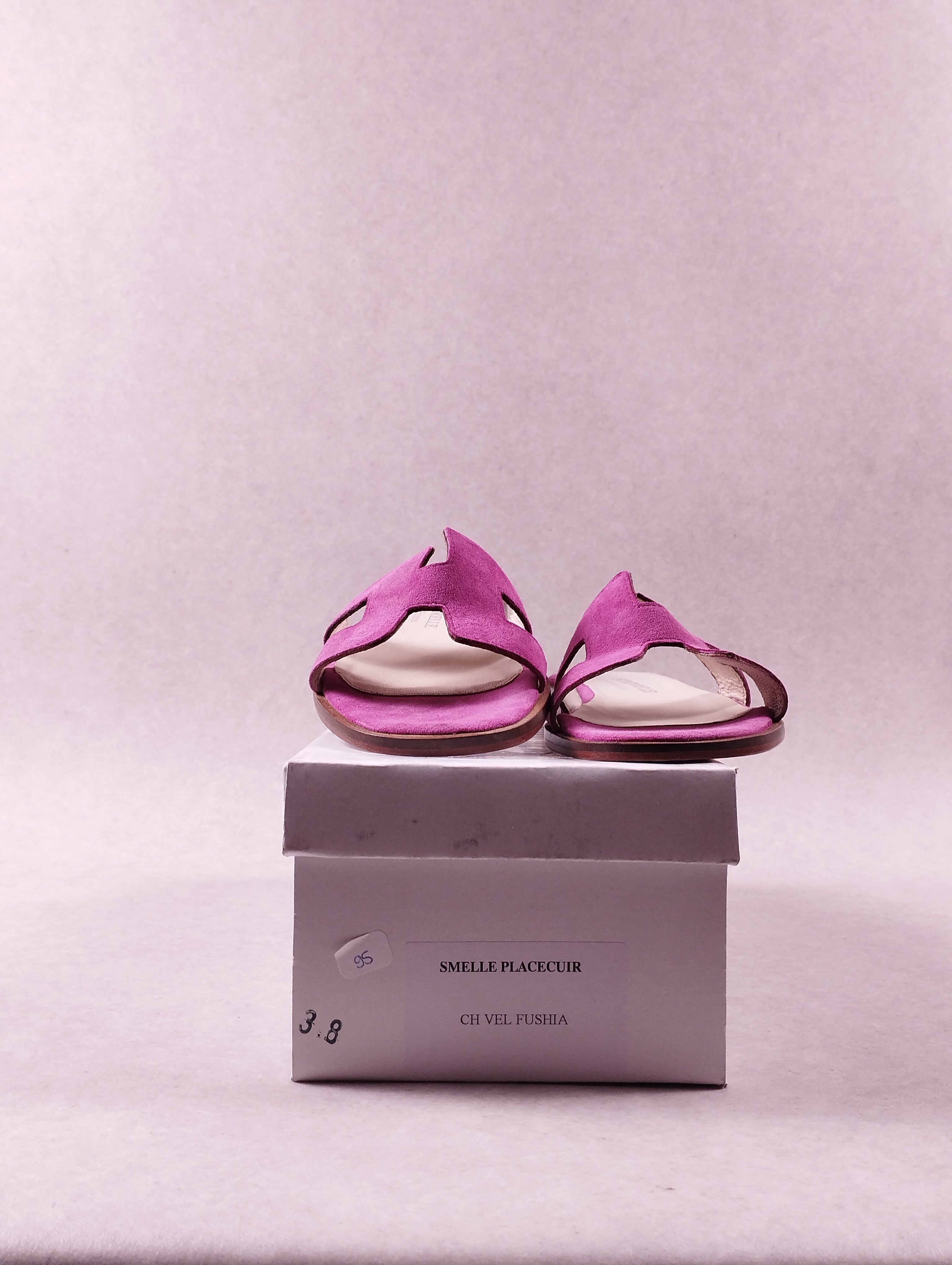 Mules femme Intemporelle by Francis Larre velours fuchsia Pointure 38