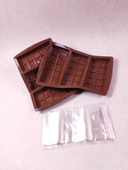 Lot de 2 moules en silicone pour 6 tablettes épaisses marron (V10)