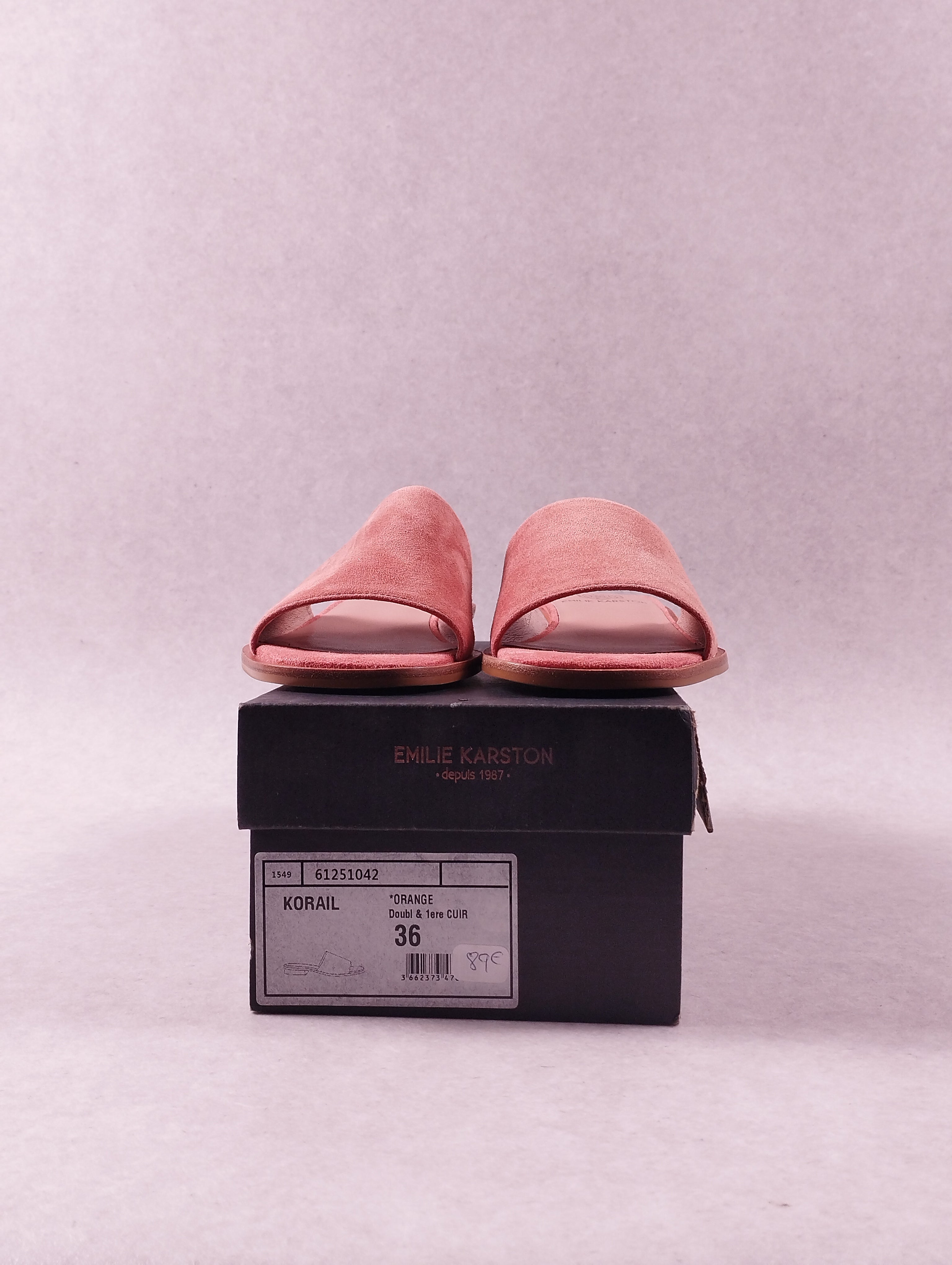 Sandales femme Emilie Karston Korail orange 36