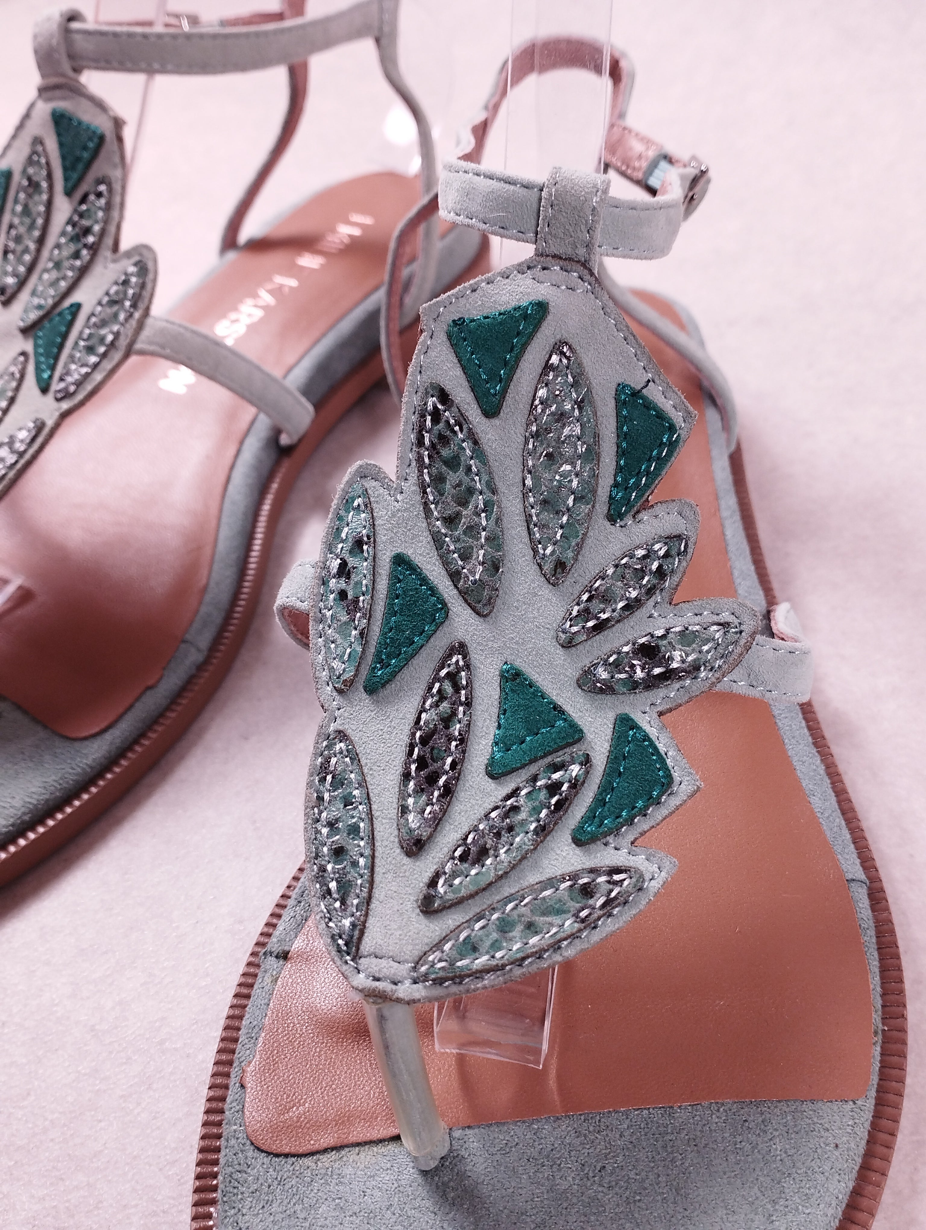 Sandales femme Emilie Karston SOHO aqua 40