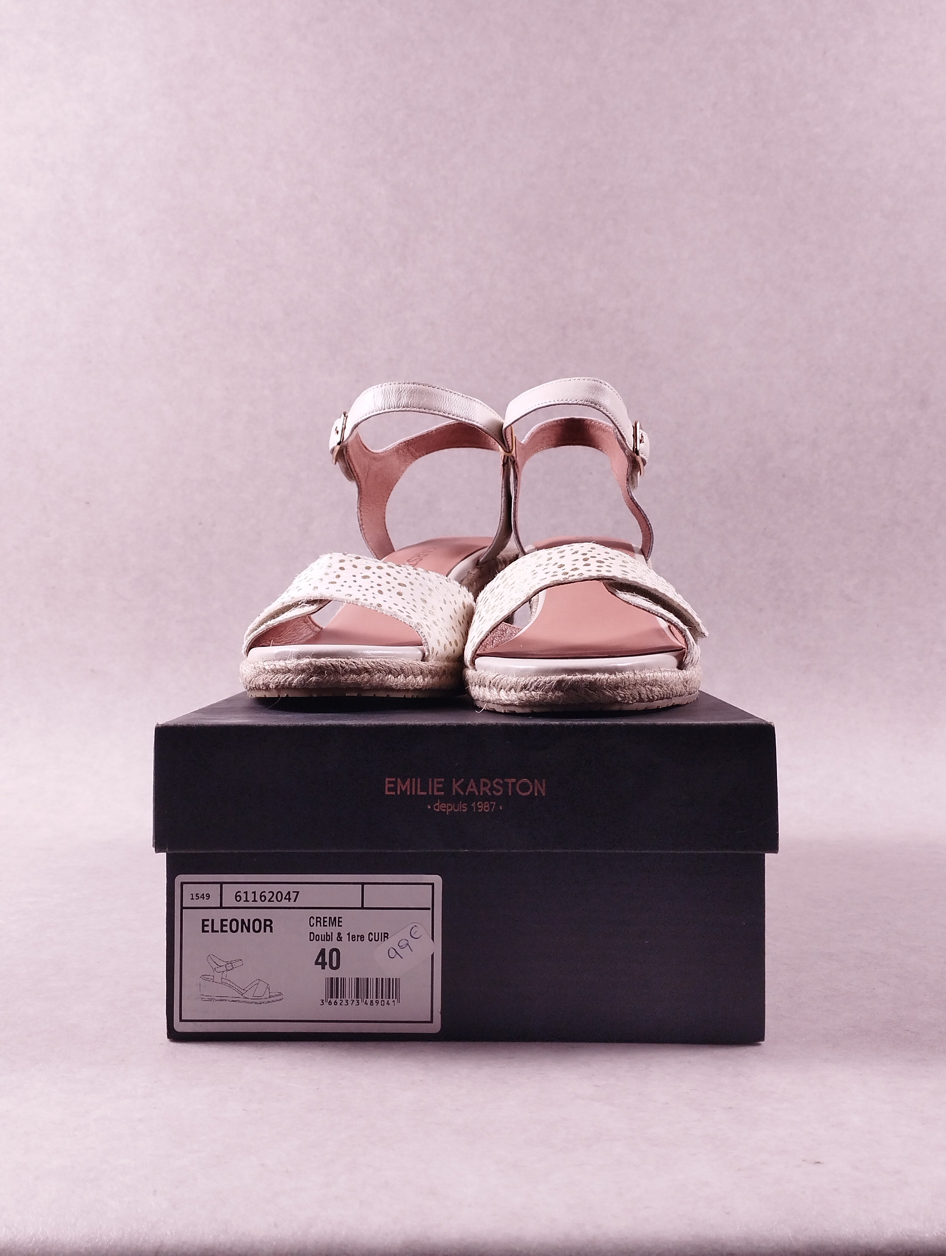 Sandales femme Emilie Karston Eleonor crème 40
