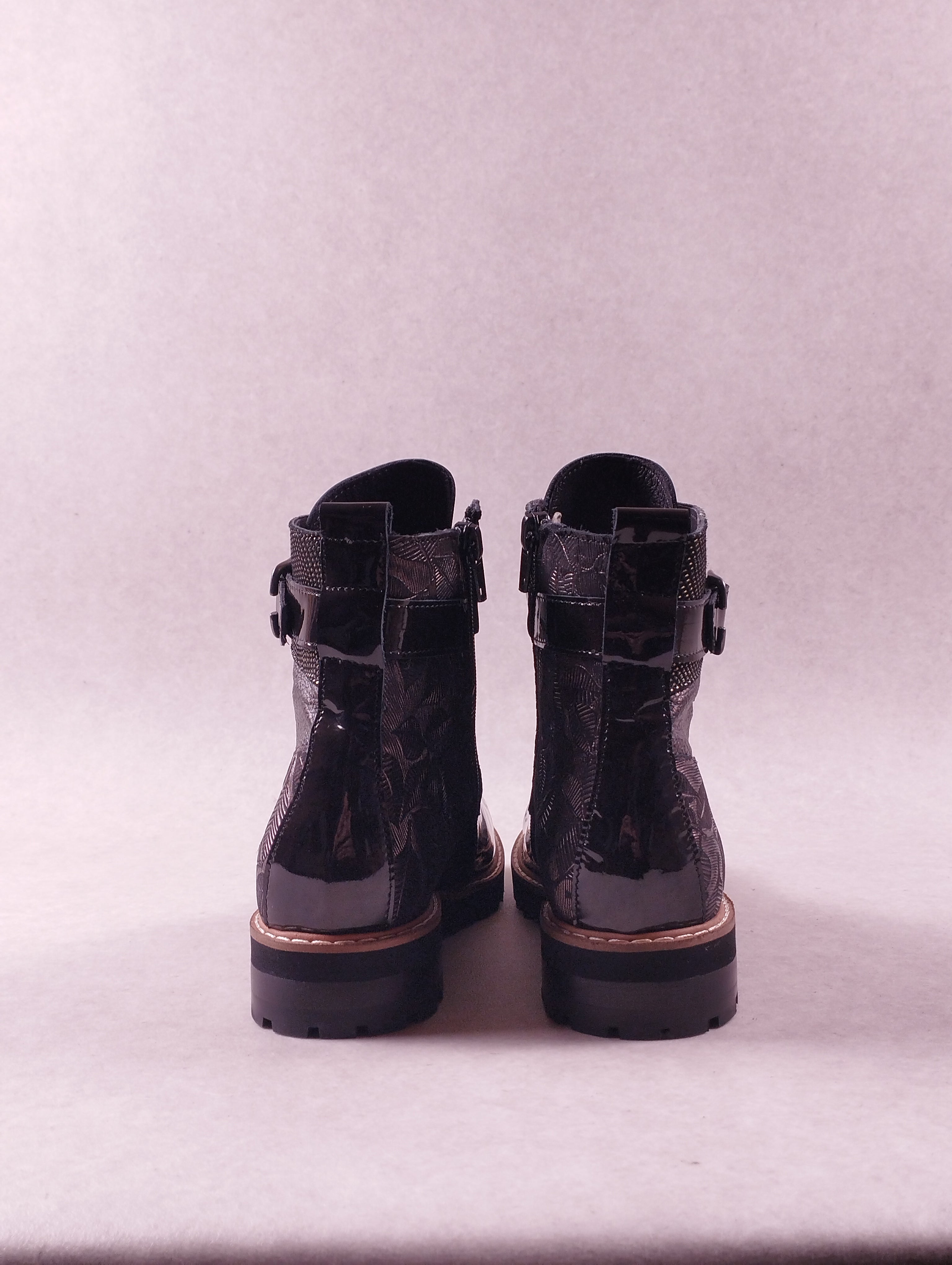 Boots femme Regard Roquano bronze vernis taupe Pointure 38