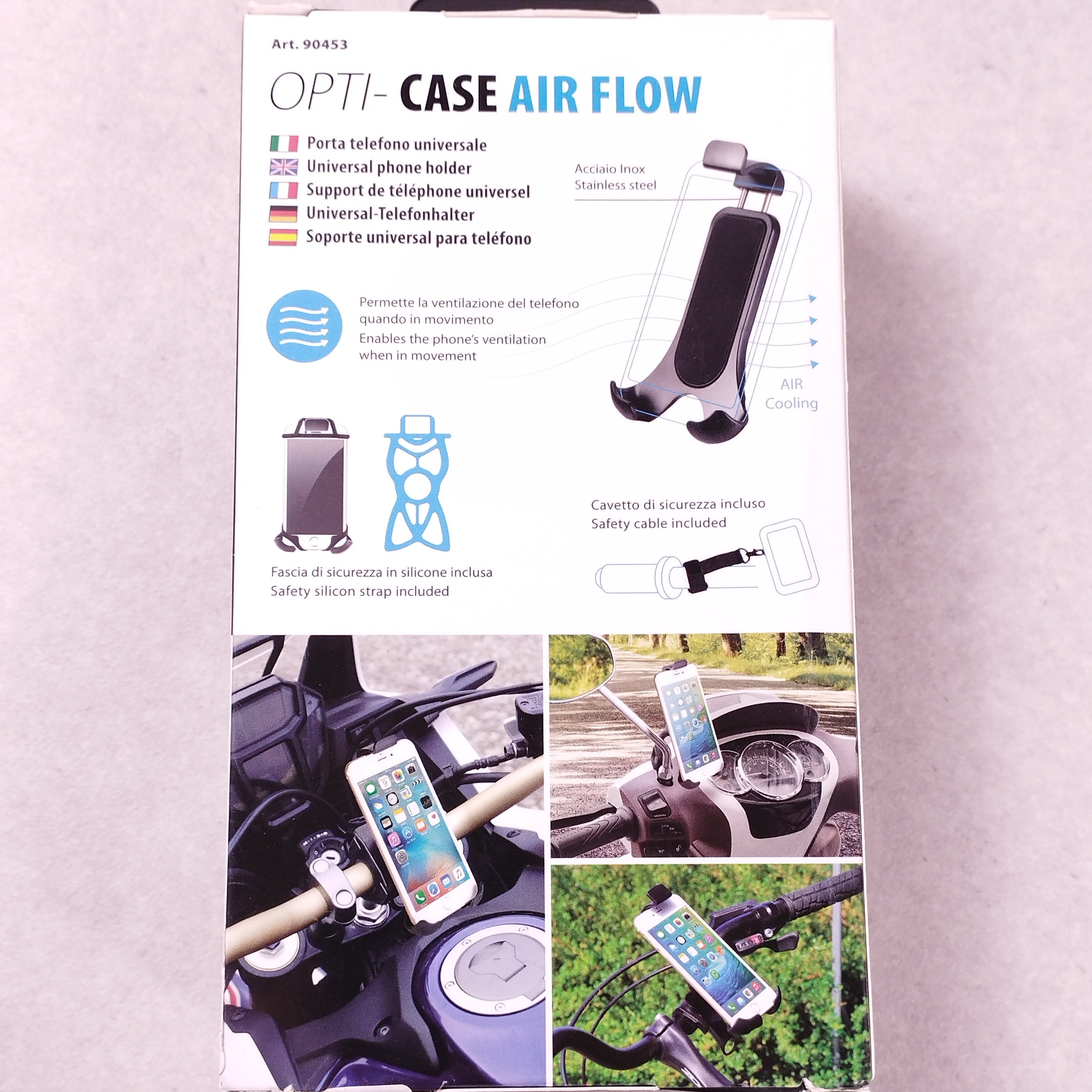 Kit support téléphone moto scooter vélo Optiline Opti-Case Air Flow + Opti-Bar 90453/90560