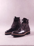 Boots femme Regard Roquano bronze vernis taupe Pointure 38