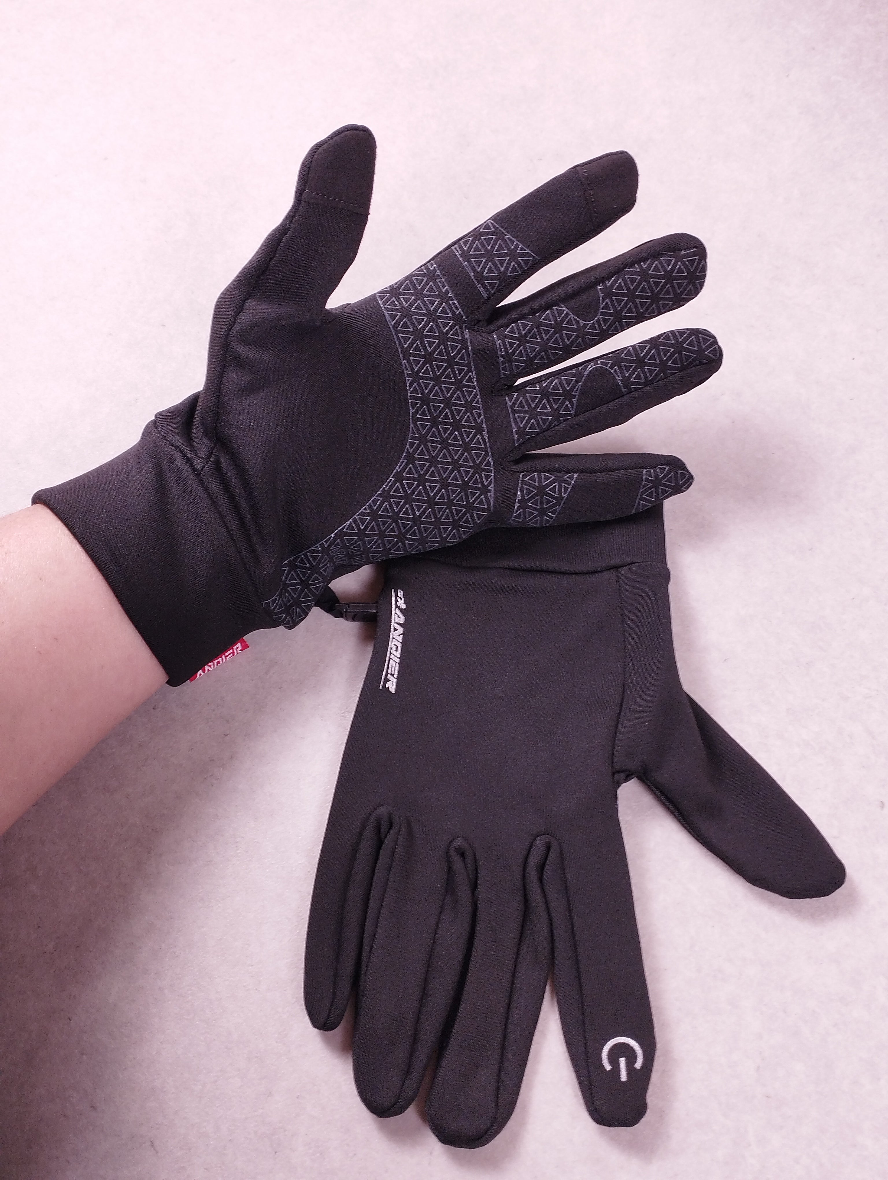 Gants homme tactiles coupe-vent noir XL taille 9