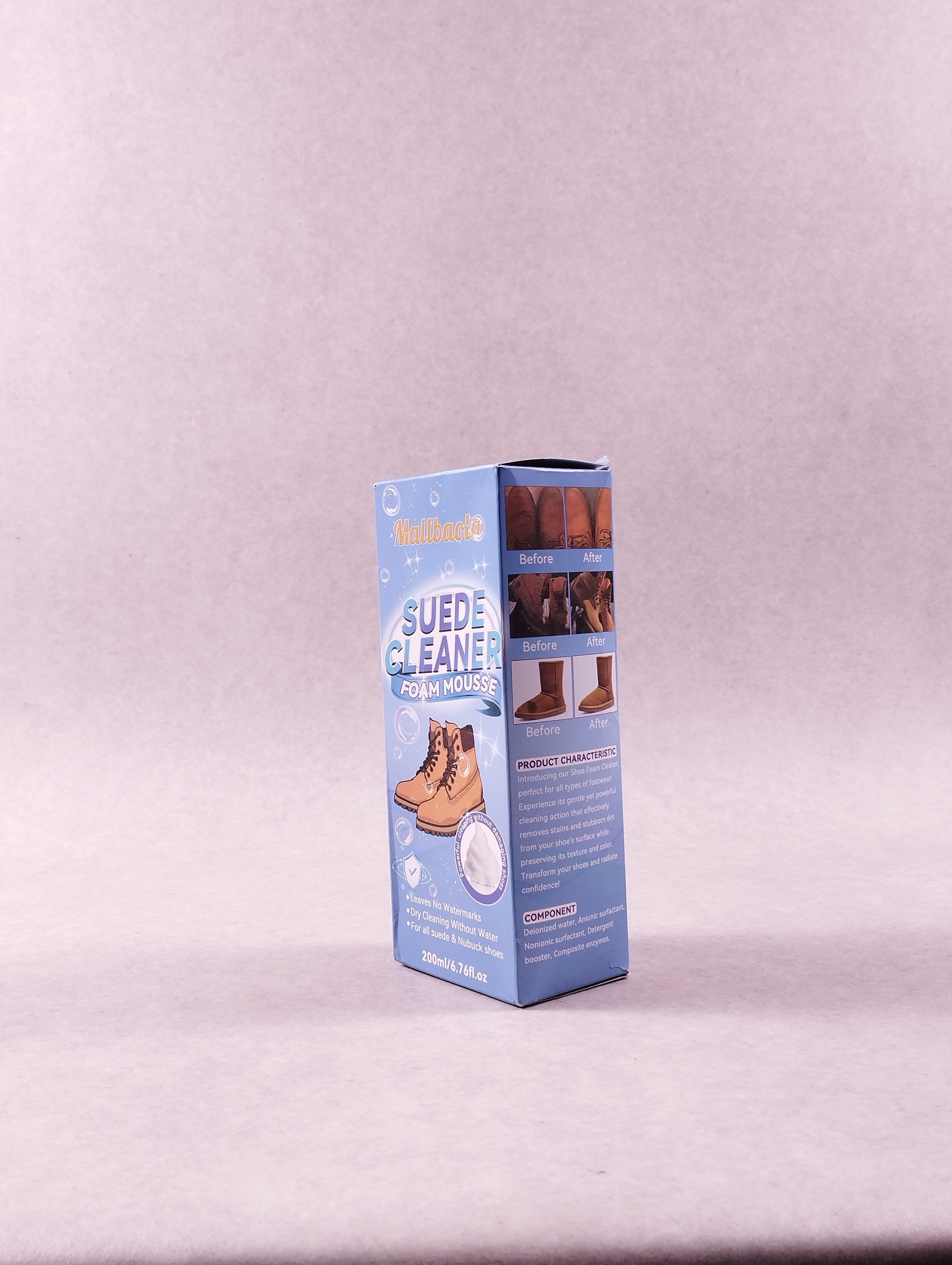 Nettoyant chaussures kit entretien avec brosse 200 ml