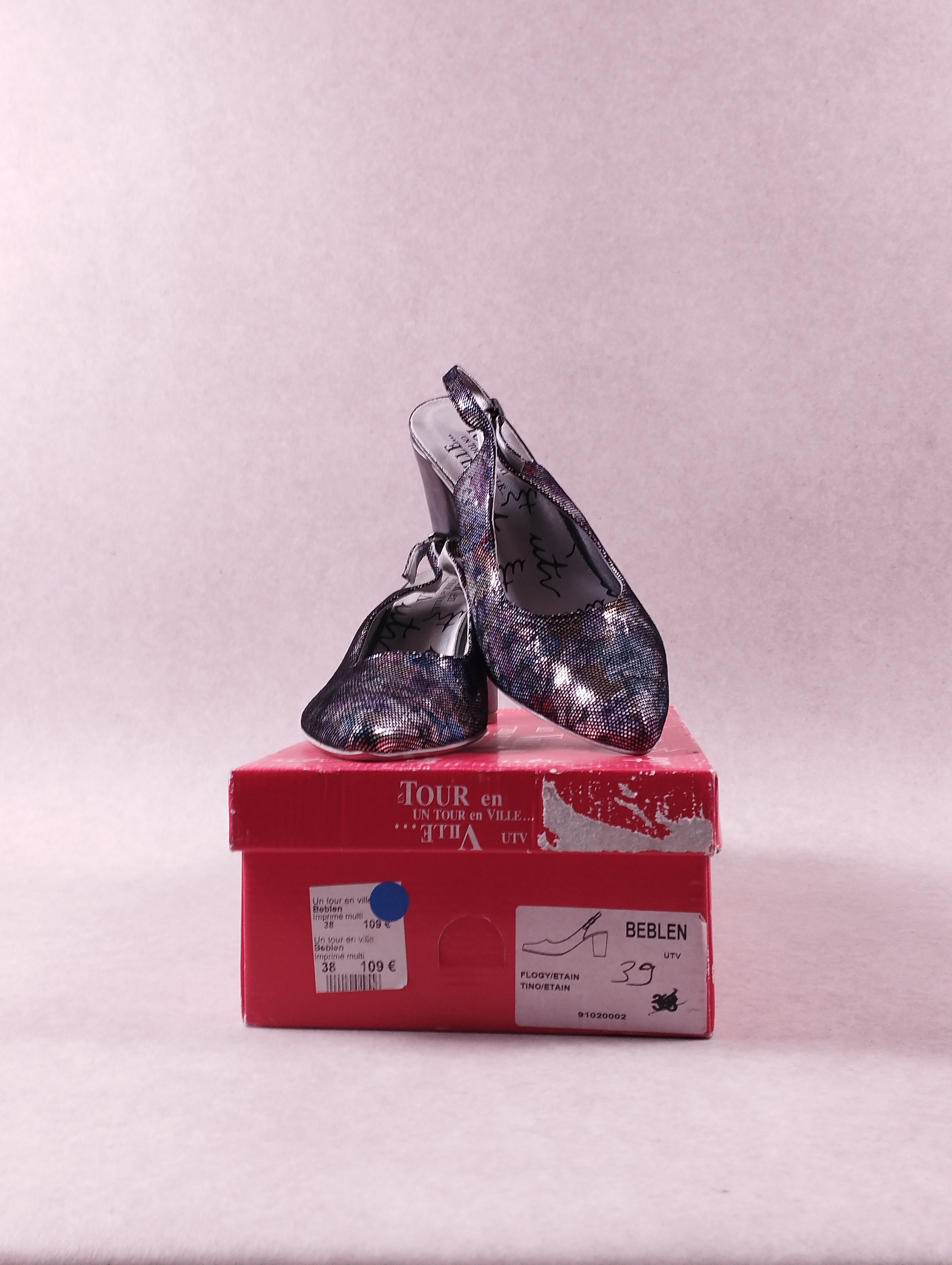 Escarpins femme Un Tour en Ville Beblen imprimé multi Pointure 39