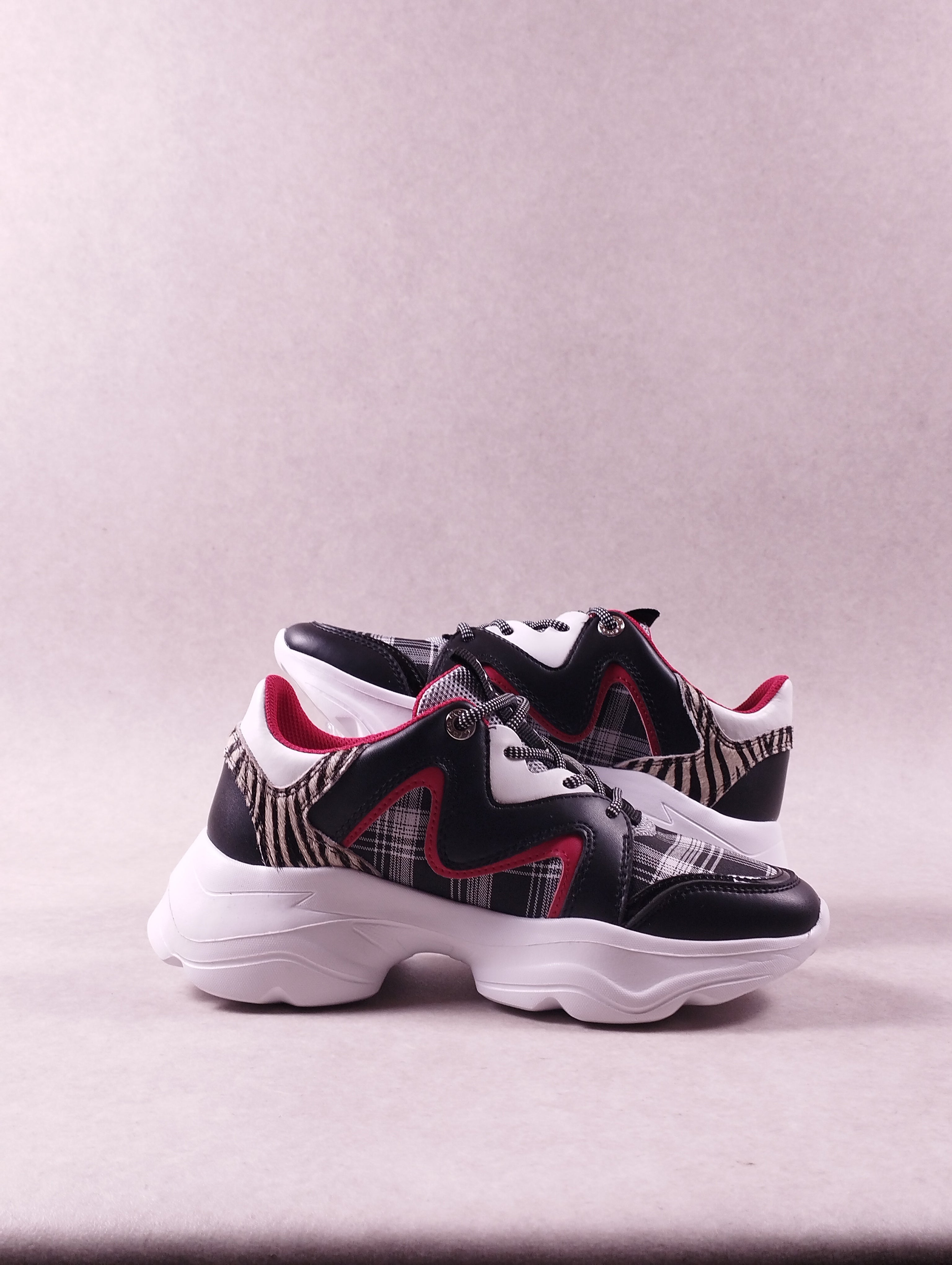 Baskets femme Manila Grace S009LQ tartan chunky pointure 36