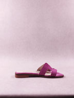 Mules femme Intemporelle by Francis Larre velours fuchsia Pointure 38