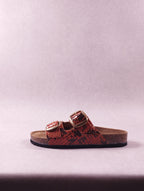 Mules femme Bio-Gold ART 1018 Pitone Corallo orange 38