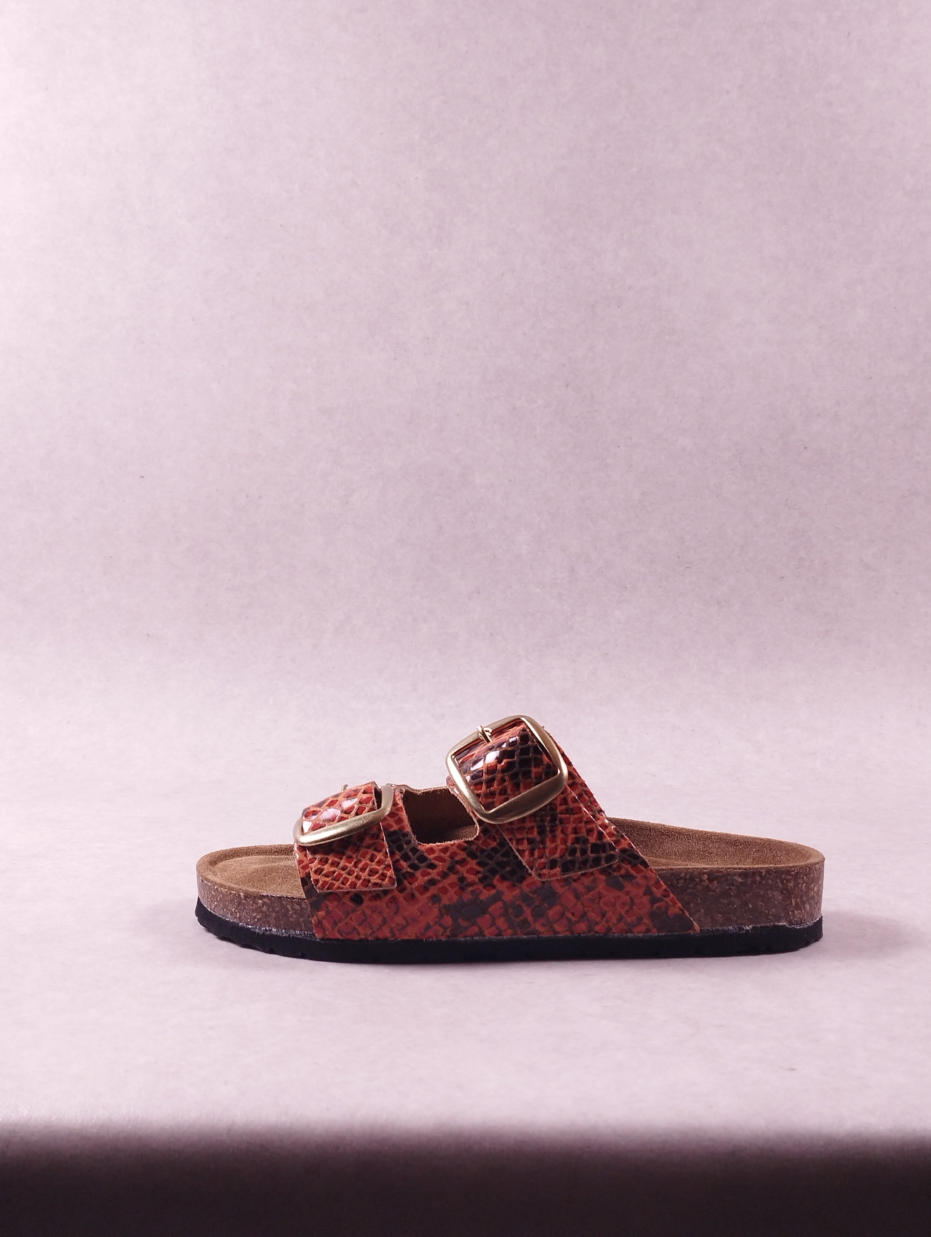Mules femme Bio-Gold ART 1018 Pitone Corallo orange 38